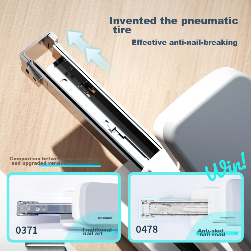 Deli 40-Page Low-Effort Stapler, Anti-Jamming Function, Pop-Up Staple Channel, O...