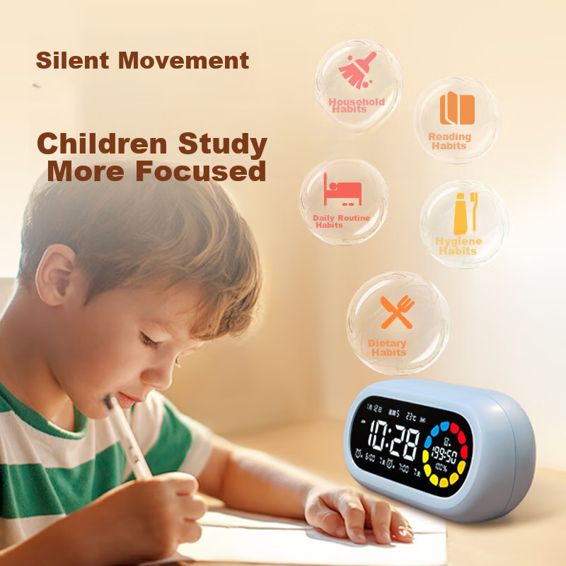 Deli Color Screen Visual Timer, Smart Alarm Clock, Student-Specific Wake-Up Devi...