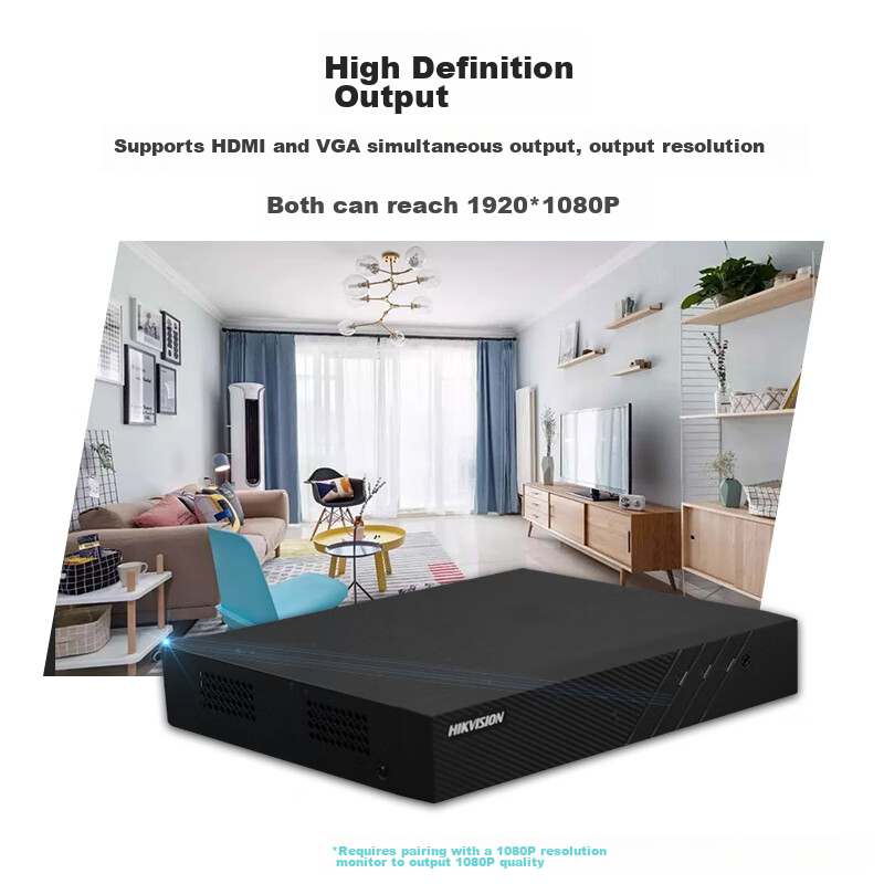 HIKVISION 8-Channel High Definition POE Network Video Recorder with 6TB Hard Dri...
