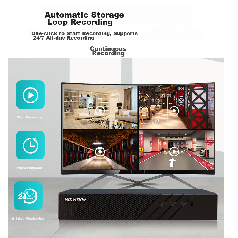 HIKVISION 8-Channel High Definition POE Network Video Recorder with 6TB Hard Dri...