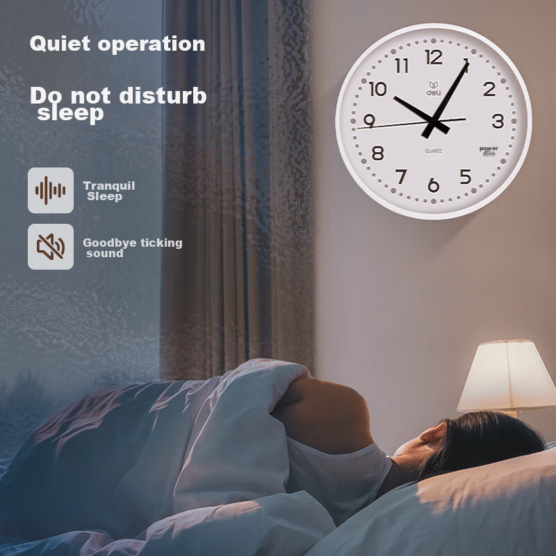 Deli Wall Clock, Stylish Creative Minimalist Living Room Wall-Mounted Quartz Clo...