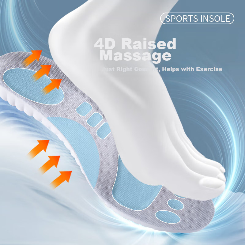 IQGD Men's Insoles, Soft And Elastic, Cloud Technology, Shock-Absorbing, Breatha...