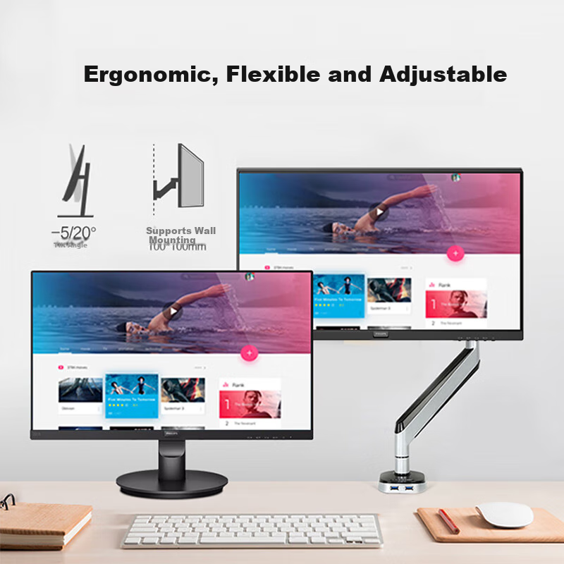 PHILIPS 21.5-inch Full HD Office Monitor with Wide Viewing Angle, Low Blue Light...