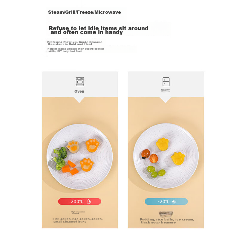 Guangduola Baby Food Steamed Cake Mold, Infant Food Preparation Tool, Home DIY S...