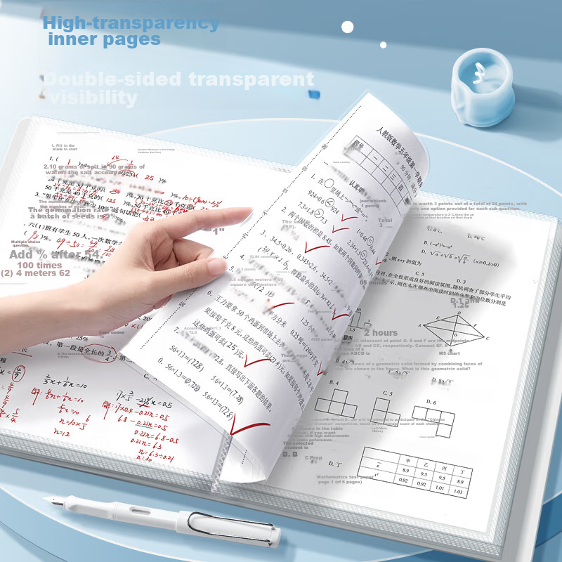 Dile A4/30-Page Document Folder Upgraded with Buckle, Multi-Layer Exam Paper Sto...