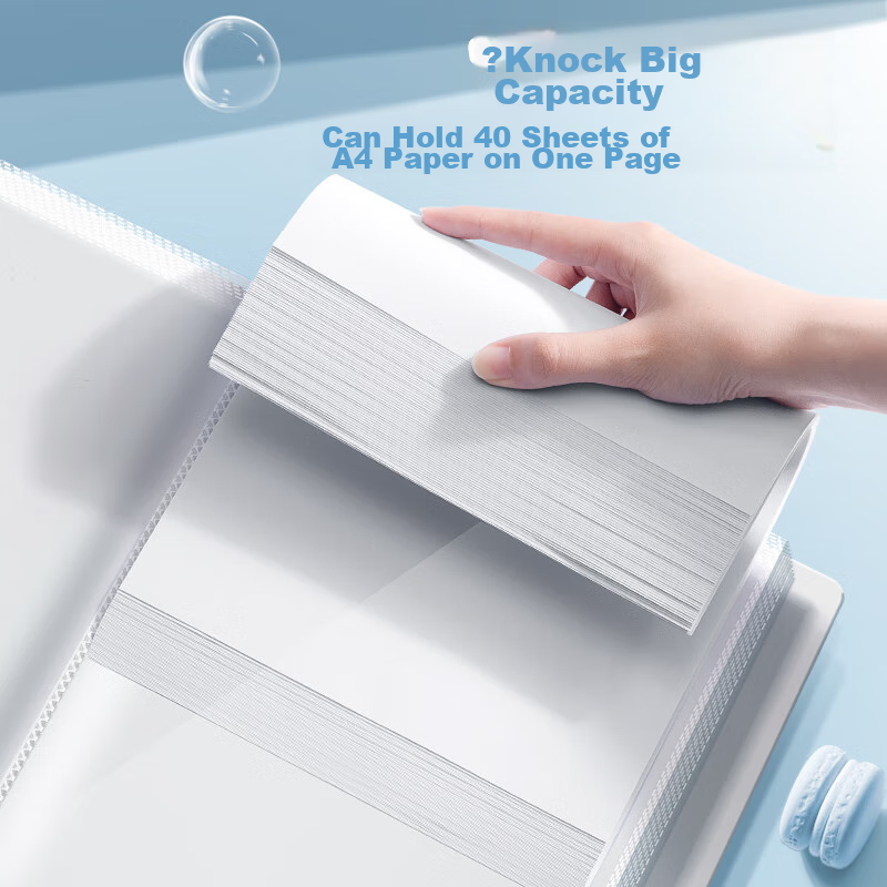 Dile A4/30-Page Document Folder Upgraded with Buckle, Multi-Layer Exam Paper Sto...