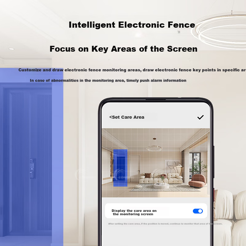 CONRING HD Wireless AI Camera Home Mobile Remote Monitor 360° No Dead Angle with...