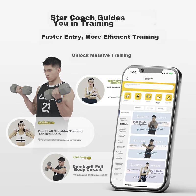 HEAD Heide Dumbbell Men's and Women's Dip-coated Asia Bell Home Fitness Equipmen...