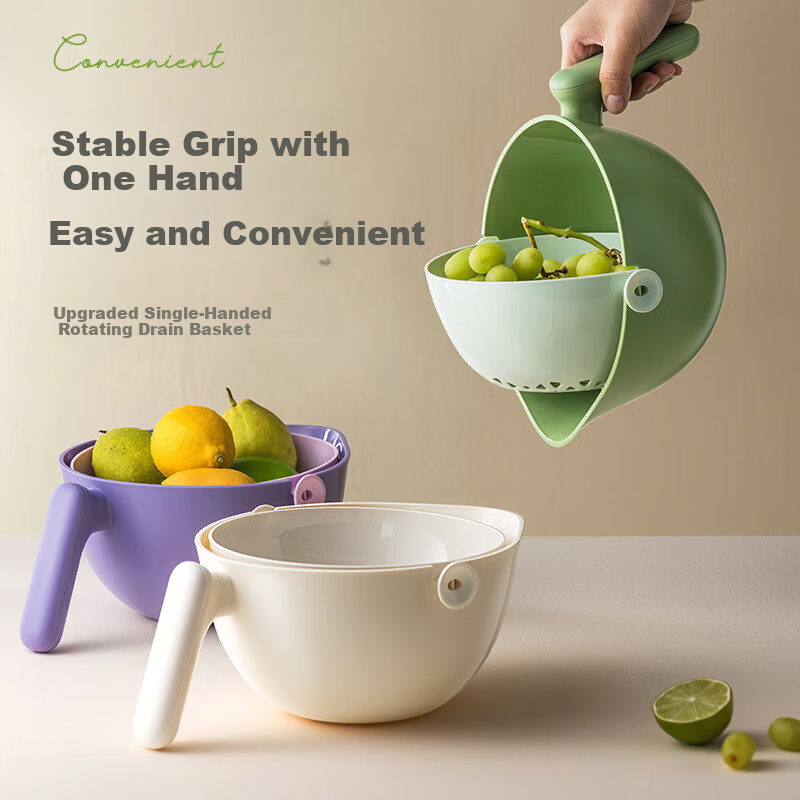 Fu Tang Kitchen Multi-functional Drain Basket Four-piece Set Washing Vegetable B...