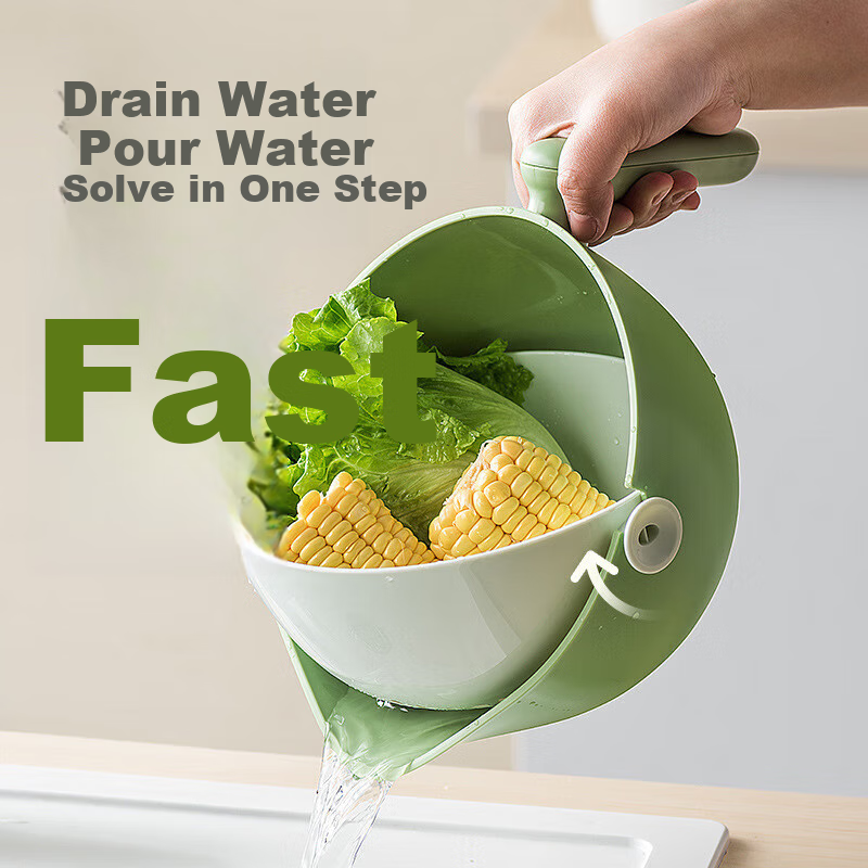 Fu Tang Kitchen Multi-functional Drain Basket Four-piece Set Washing Vegetable B...