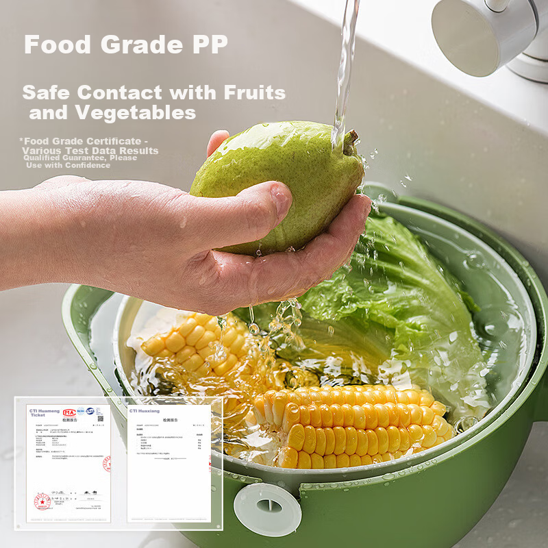 Fu Tang Kitchen Multi-functional Drain Basket Four-piece Set Washing Vegetable B...