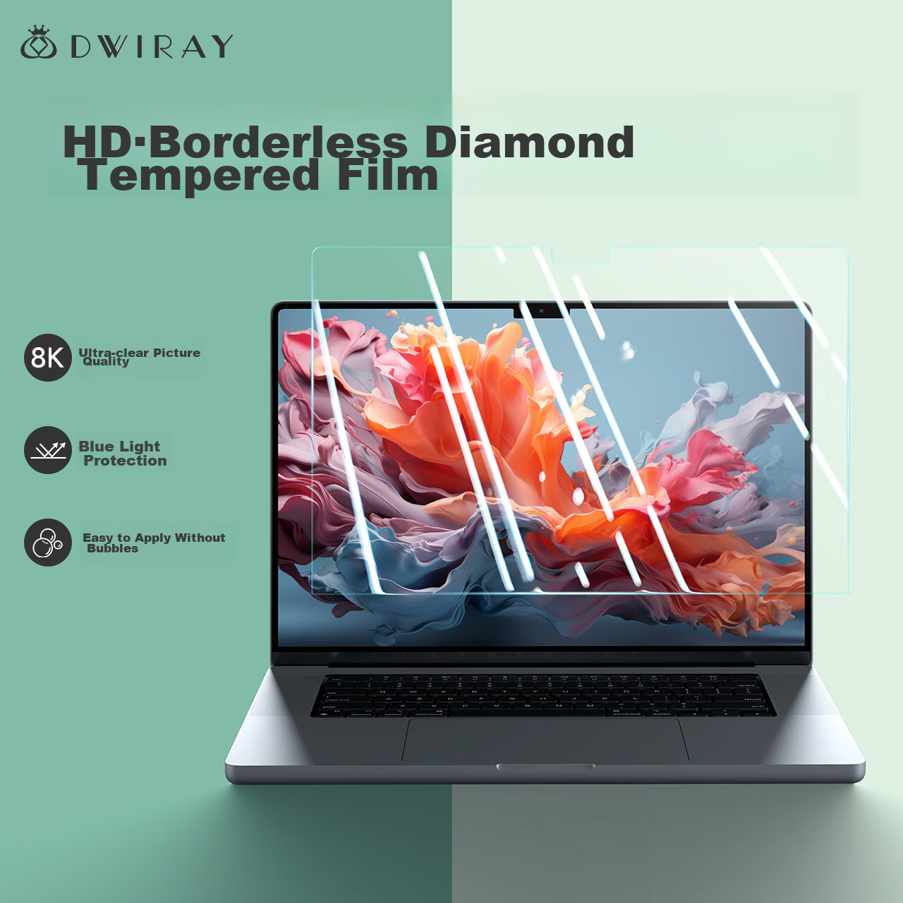 Deyi Gongfang Tempered Glass Screen Protector for Apple Laptops, Ultra-Clear Mac...