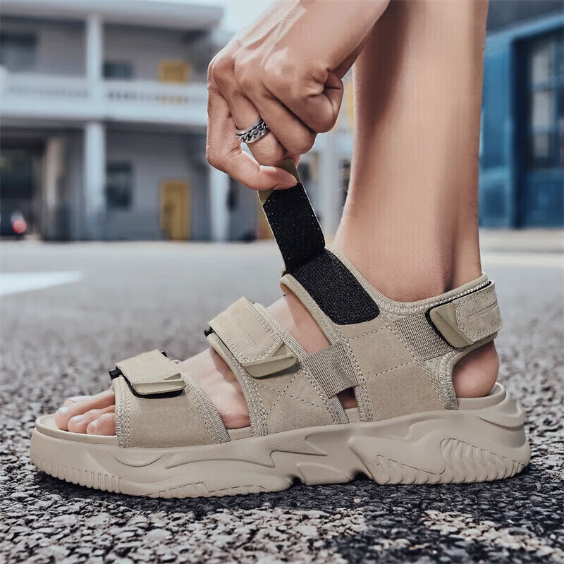 JEEP SPIRIT Men's Sandals Men's Casual Breathable Beach Shoes Men's Outdoor Shoe...