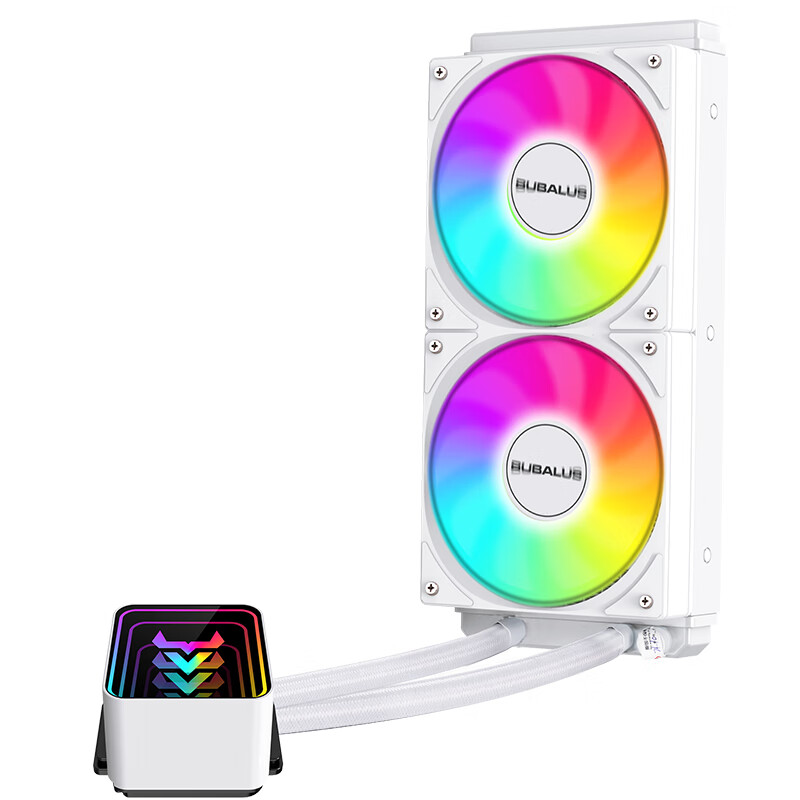 BUBALUS Lingshuang 240A White CPU Water Cooler (ARGB Mirror Sync/All-In Design/S...
