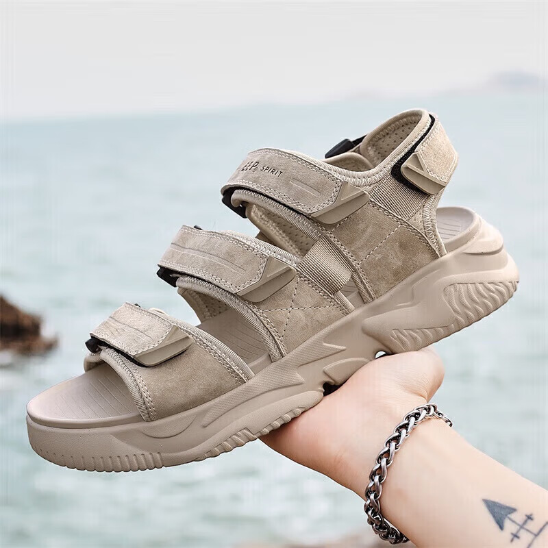 JEEP SPIRIT Men's Sandals Men's Casual Breathable Beach Shoes Men's Outdoor Shoe...