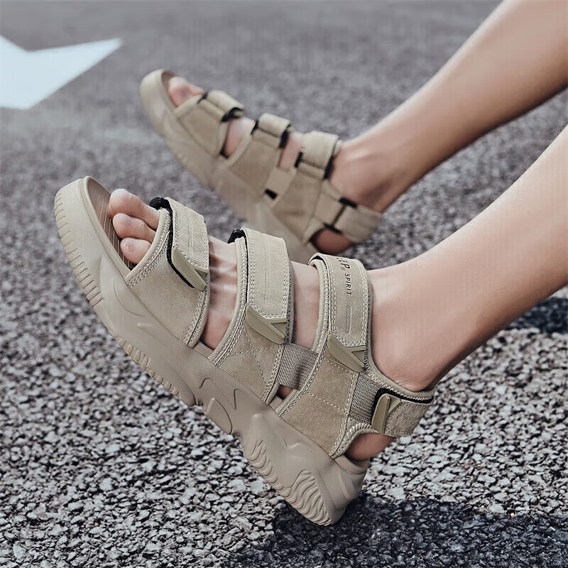 JEEP SPIRIT Men's Sandals Men's Casual Breathable Beach Shoes Men's Outdoor Shoe...