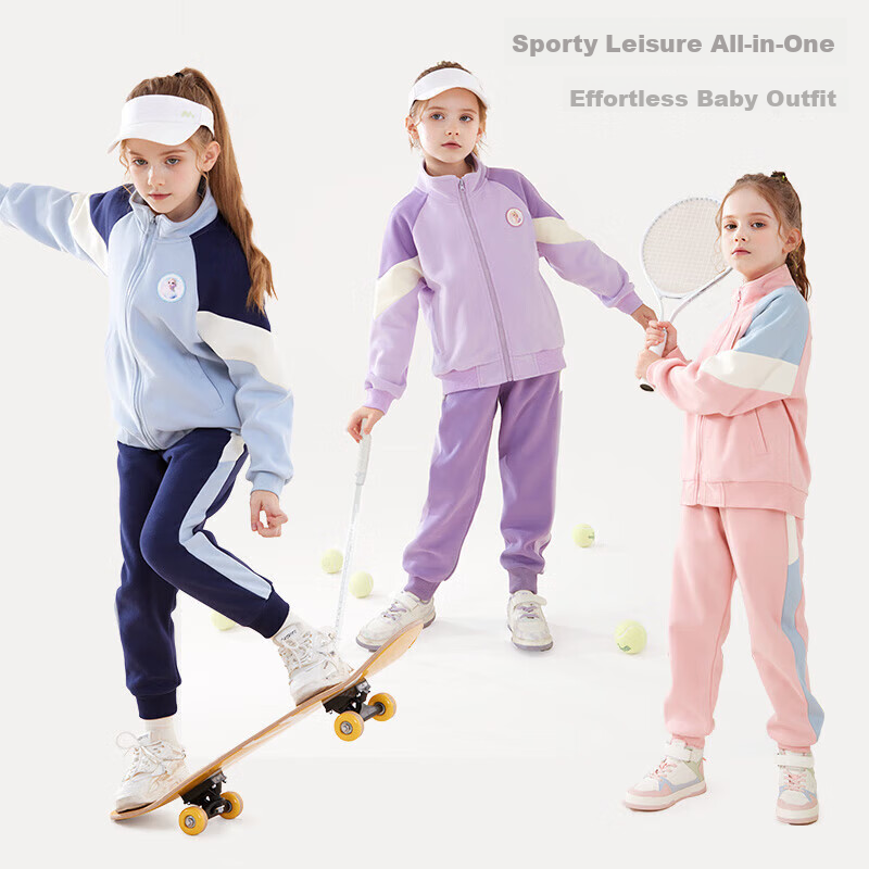 Disney Girls' Sportswear Set, Children's Autumn Outfit, Casual Two-Piece Set for...