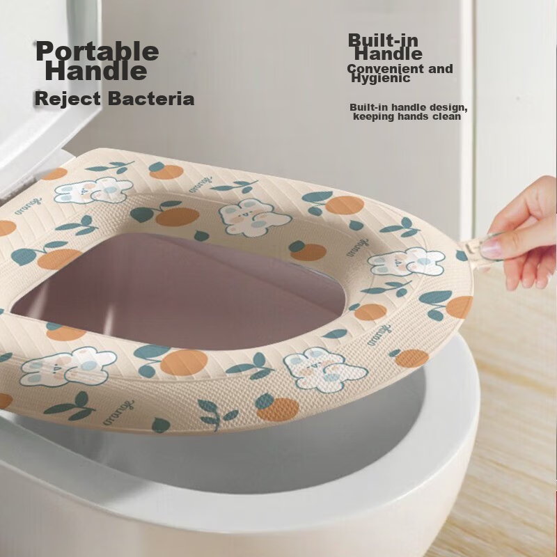 JAJALIN Waterproof Toilet Seat Cover, EVA Toilet Seat Pad, Warm in Winter, Suita...