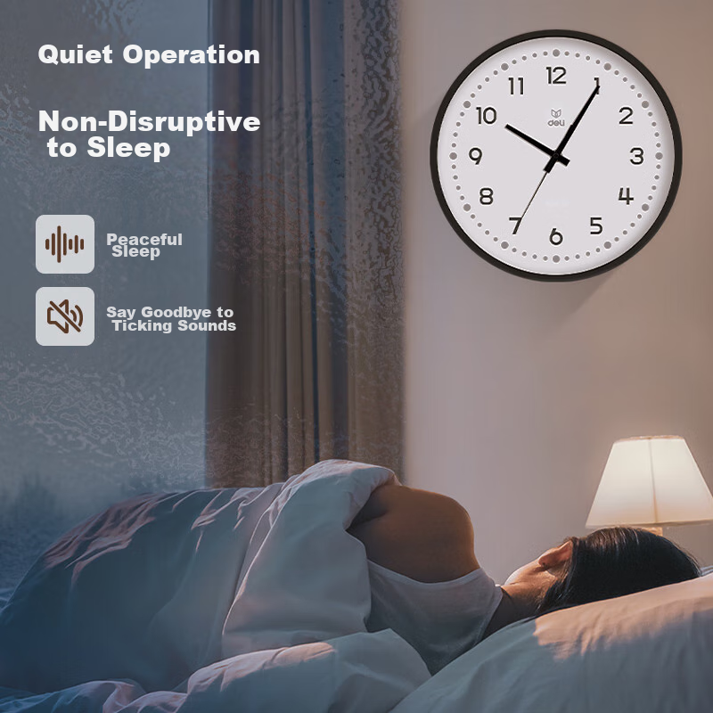 Deli Wall Clock, Stylish Creative Minimalist Living Room Wall-Mounted Quartz Clo...