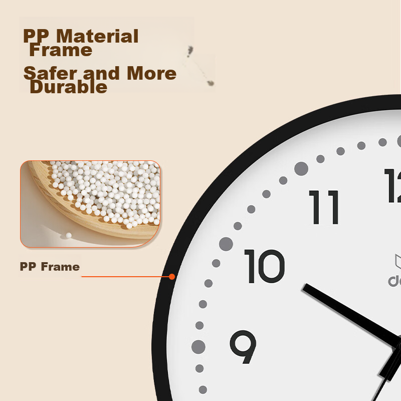 Deli Wall Clock, Stylish Creative Minimalist Living Room Wall-Mounted Quartz Clo...