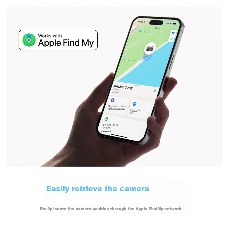 Insta360 GO 3S 4K Thumb Camera Vlog Riding Parent-child Pet Sports Camera Camcor...