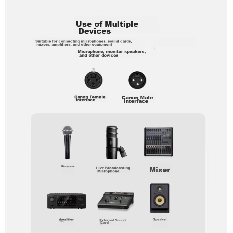 IMPETO Fever-Grade XLR Microphone Cable, Anti-Interference, Male to Female Audio...