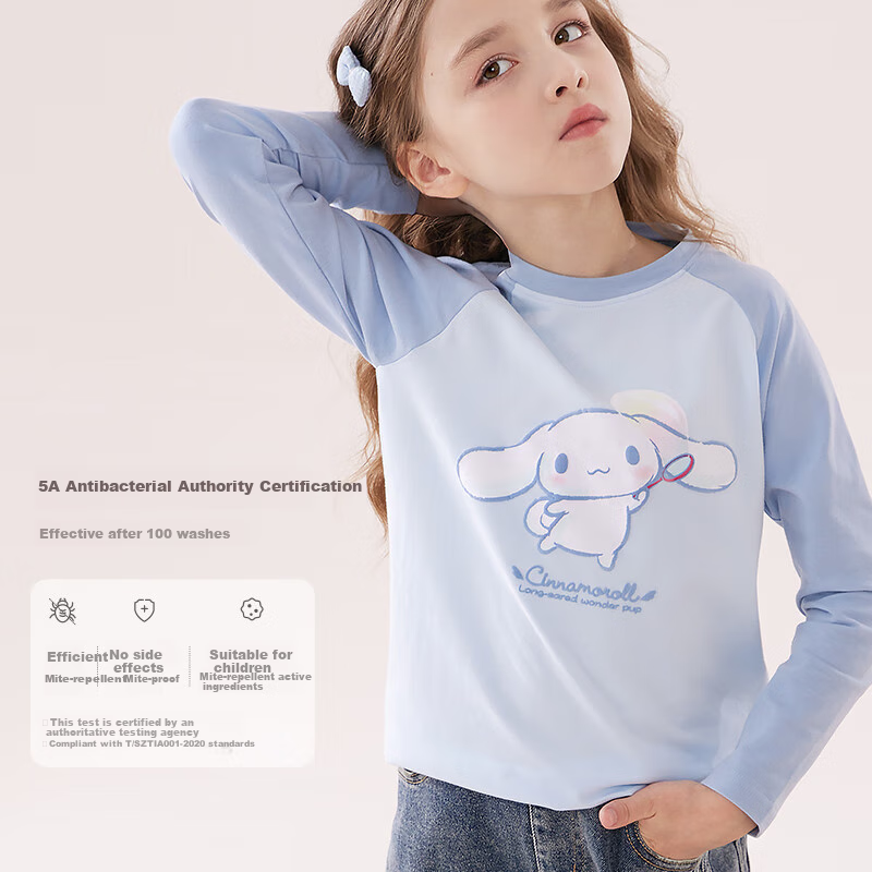 Hello Kitty Girls' Long Sleeve T-shirt Spring and Autumn Children's Bottoming Sh...