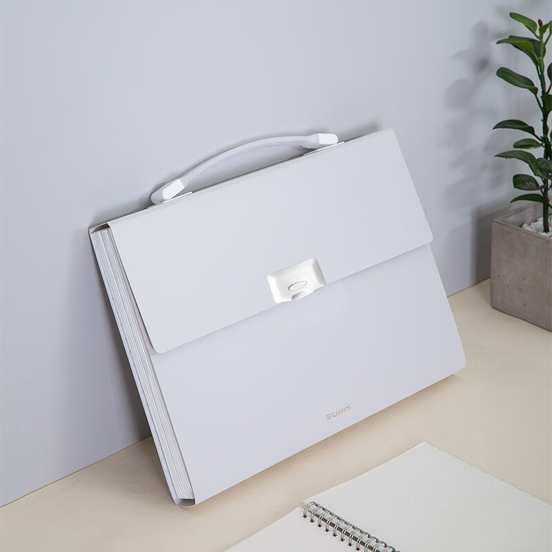 Deli Leshu Series 13-Compartment A4 Handheld File Folder, Accordion File, Multi-...