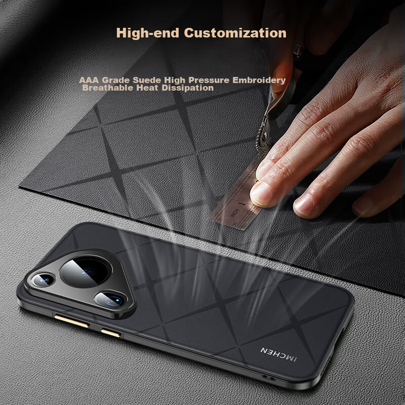 IM-CHEN [Original Machine Color Embroidered Texture] Phone Case for Huawei Pura...