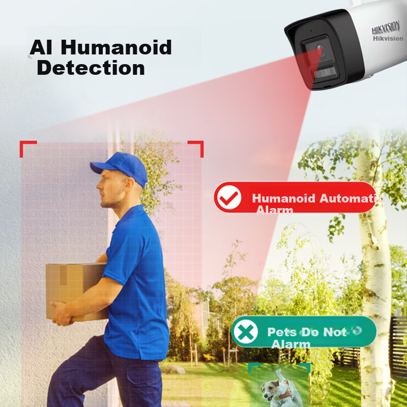 HIKVISION 4G Lifetime Free Traffic Wireless Camera 4 Million Pixels Wire-Free 1-...