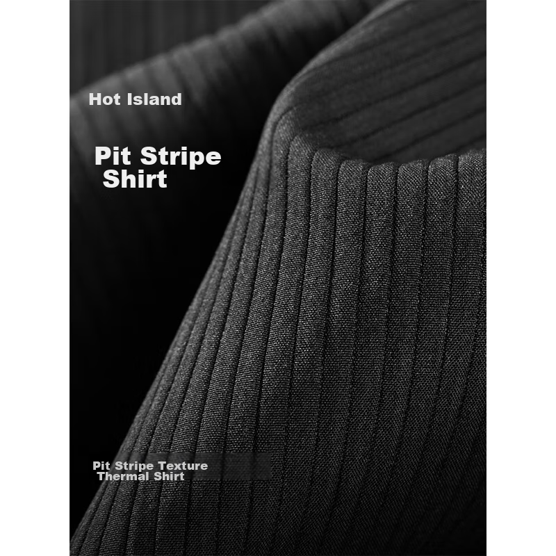 GXG Men's Clothing 2024 Pocket Design Groove Fabric Long-Sleeve Shirt, Black, 17...