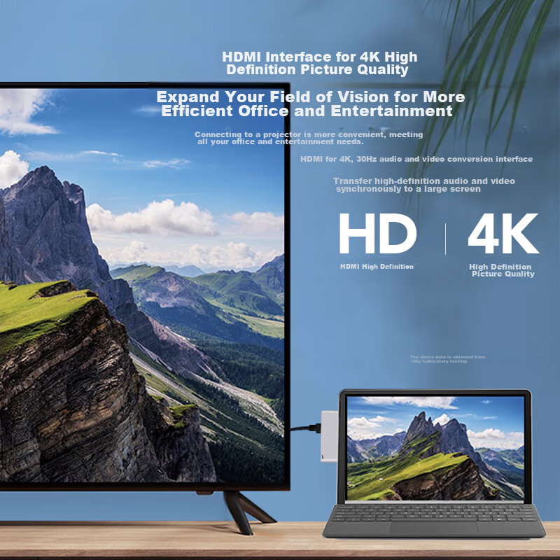 Isky Microsoft Surface Pro 9/10/11 Expansion Dock, Thunderbolt 4 High-Speed Tran...