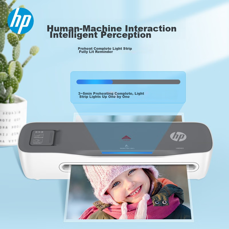 HP A4 File Photo Laminator, Non-Vacuum Packaging Machine, Compact Home Laminator...