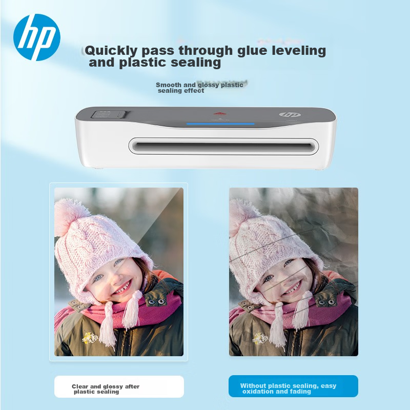 HP A4 File Photo Laminator, Non-Vacuum Packaging Machine, Compact Home Laminator...