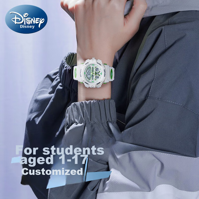 Disney Mickey Mouse Co-Branded Sports Digital Watch, Multifunctional, Luminous,...