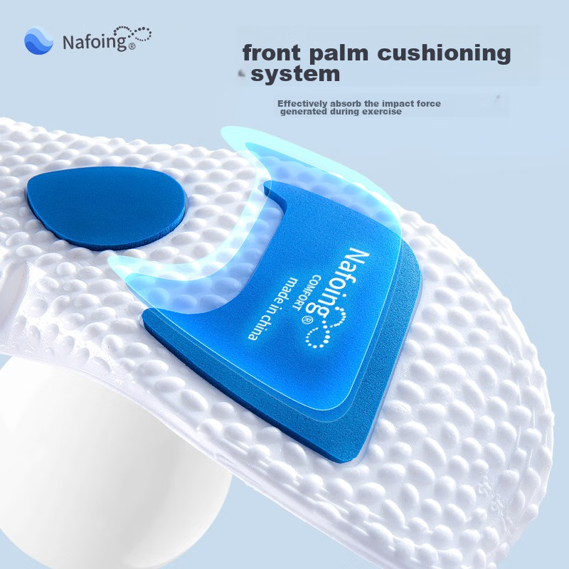 IQGD Men's Sports Insoles, Shock-Absorbing, Soft And Elastic, Odor-Resistant, Br...