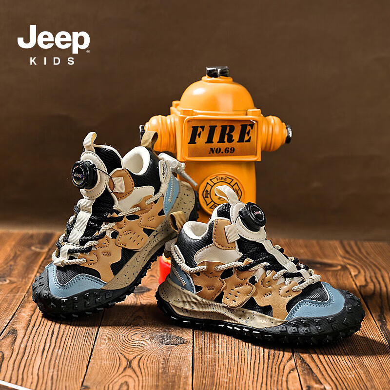 JEEP Children's Spring And Autumn Leather Sports Shoes for Boys Aged 3-14, Trend...