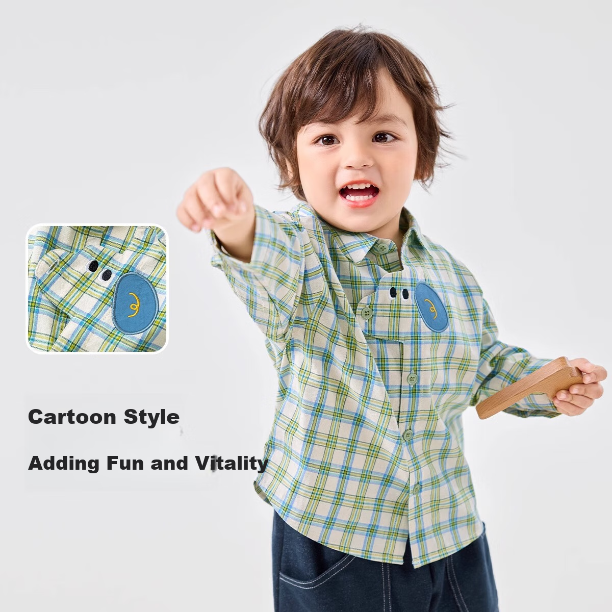 Dudu Home Children's Long Sleeve T-shirt Spring New Baby Long Sleeve Top Boys Ch...