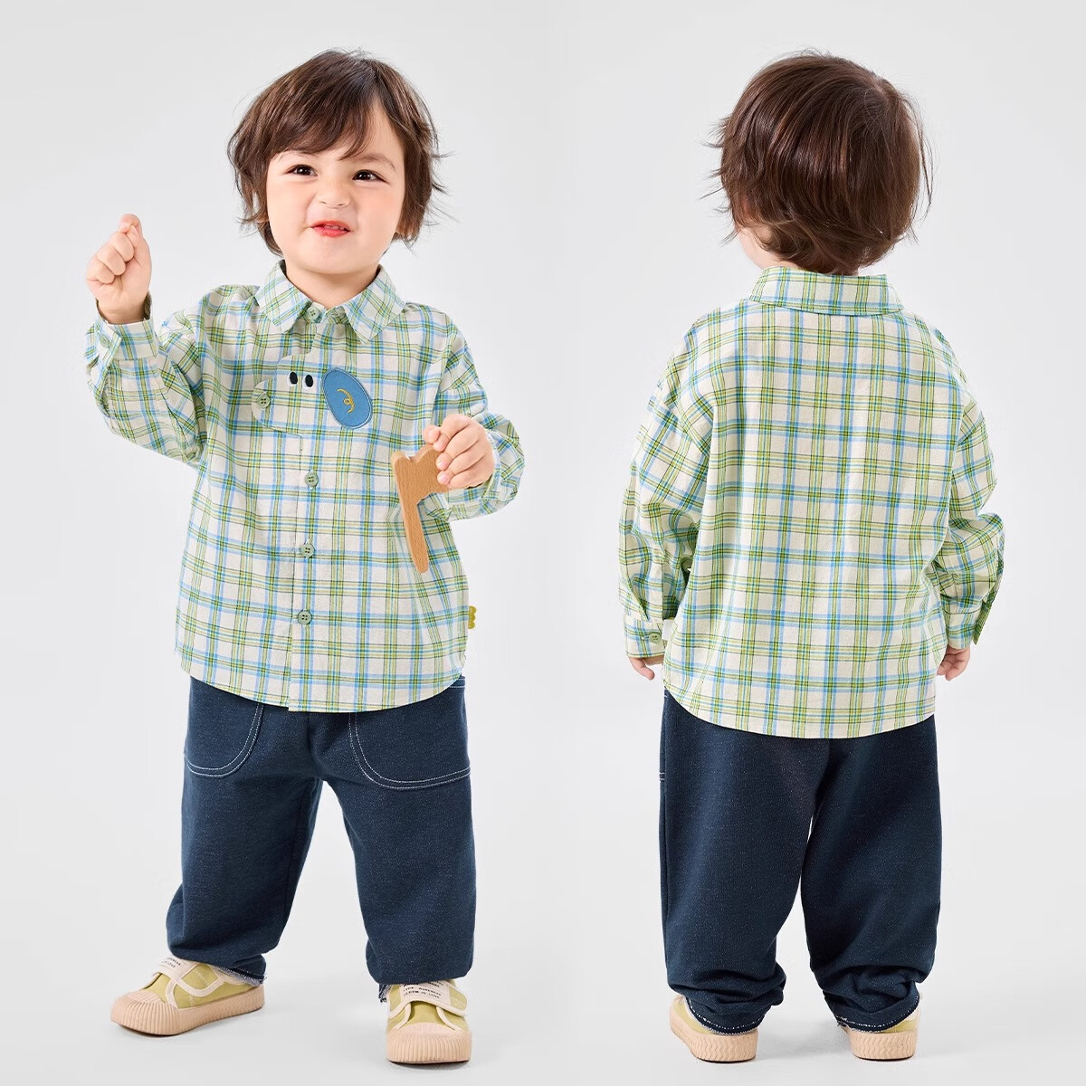 Dudu Home Children's Long Sleeve T-shirt Spring New Baby Long Sleeve Top Boys Ch...