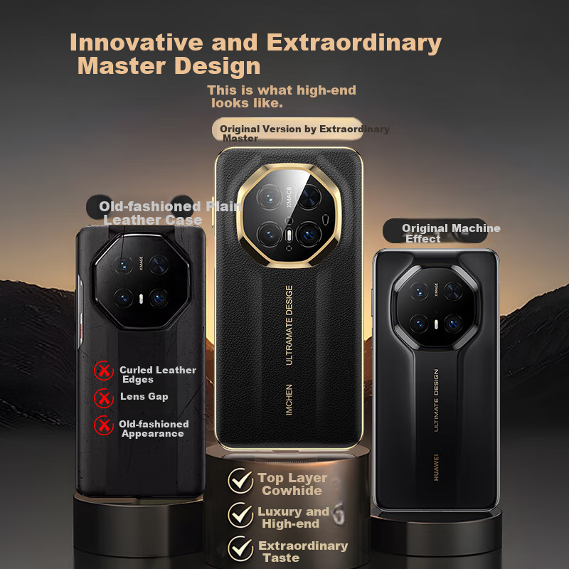 IM-CHEN Porsche Master Series Leather Phone Case for Huawei Mate 70 Pro and Mate...