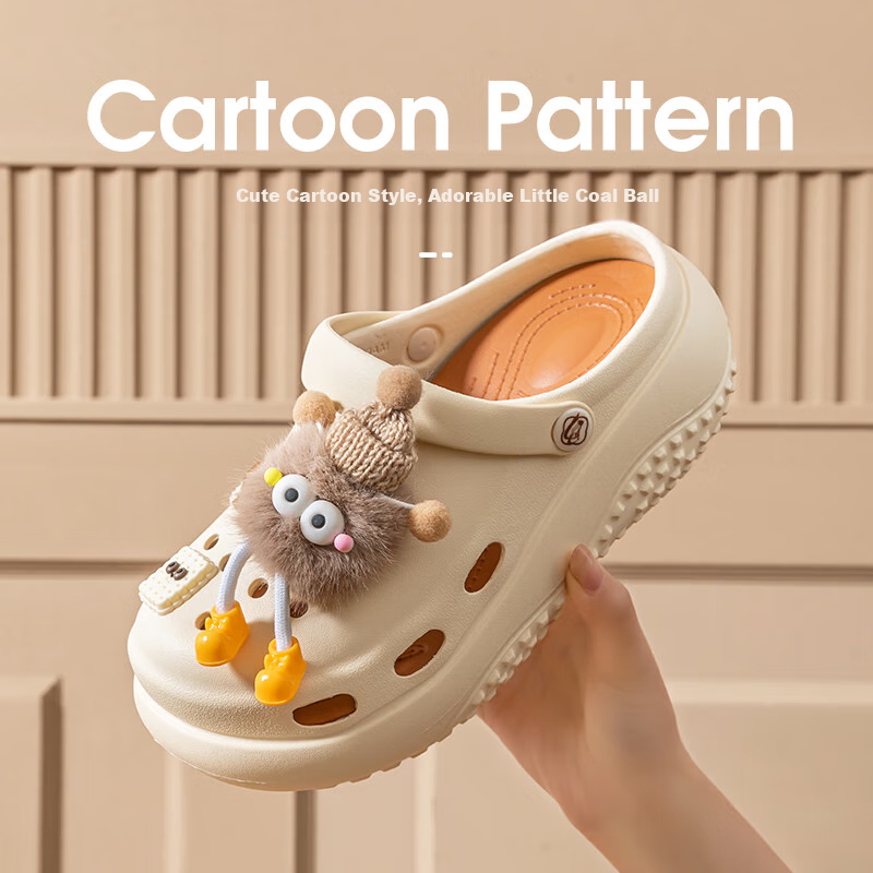 Daxi Mr. Xiaomeiqiu Women's Summer Thick-Soled Outdoor Slippers with Increased H...