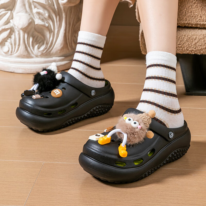 Daxi Mr. Xiaomeiqiu Women's Summer Thick-Soled Outdoor Slippers with Increased H...