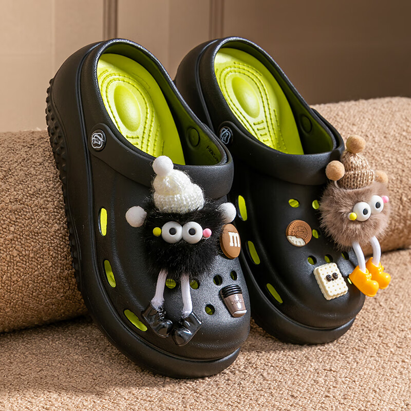 Daxi Mr. Xiaomeiqiu Women's Summer Thick-Soled Outdoor Slippers with Increased H...