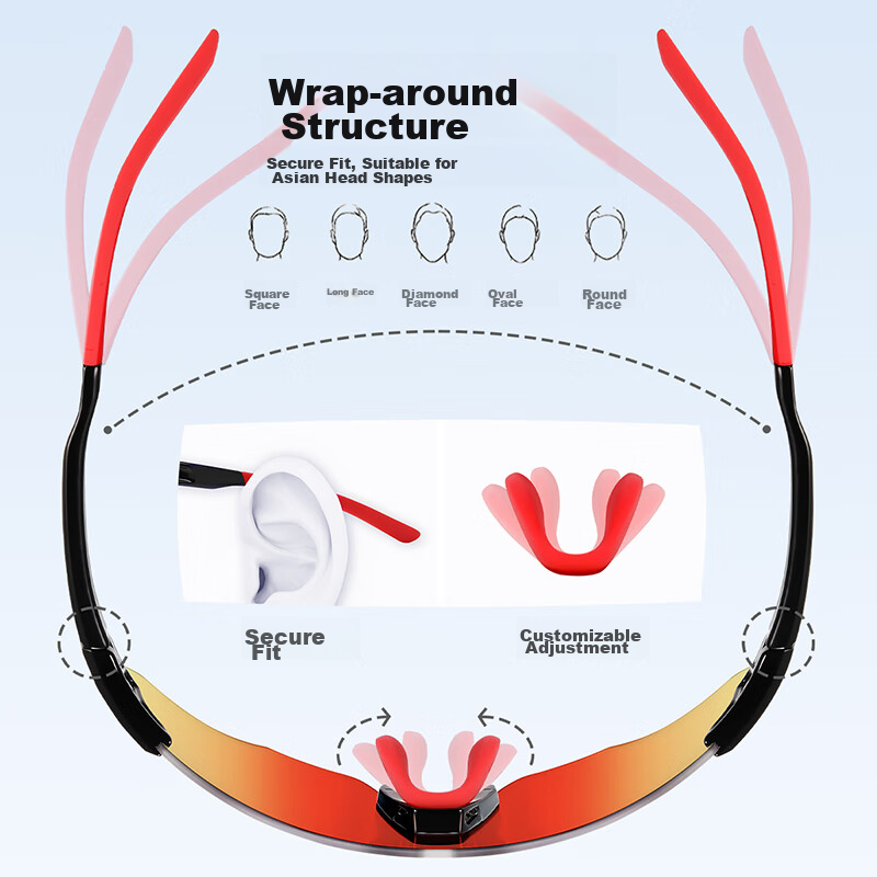 HLA Cycling Glasses, Day And Night Use, Photochromic Sunglasses, for Men And Wom...