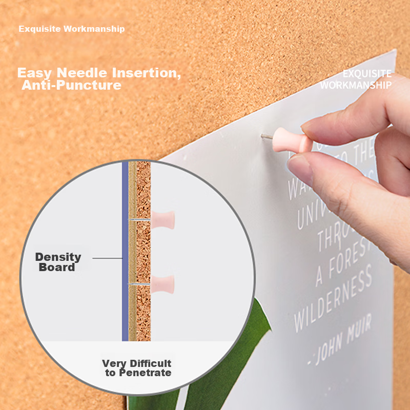 Deli 150*100cm Cork Message Board, Whiteboard, Home Memo Board, Pin-Insertable P...