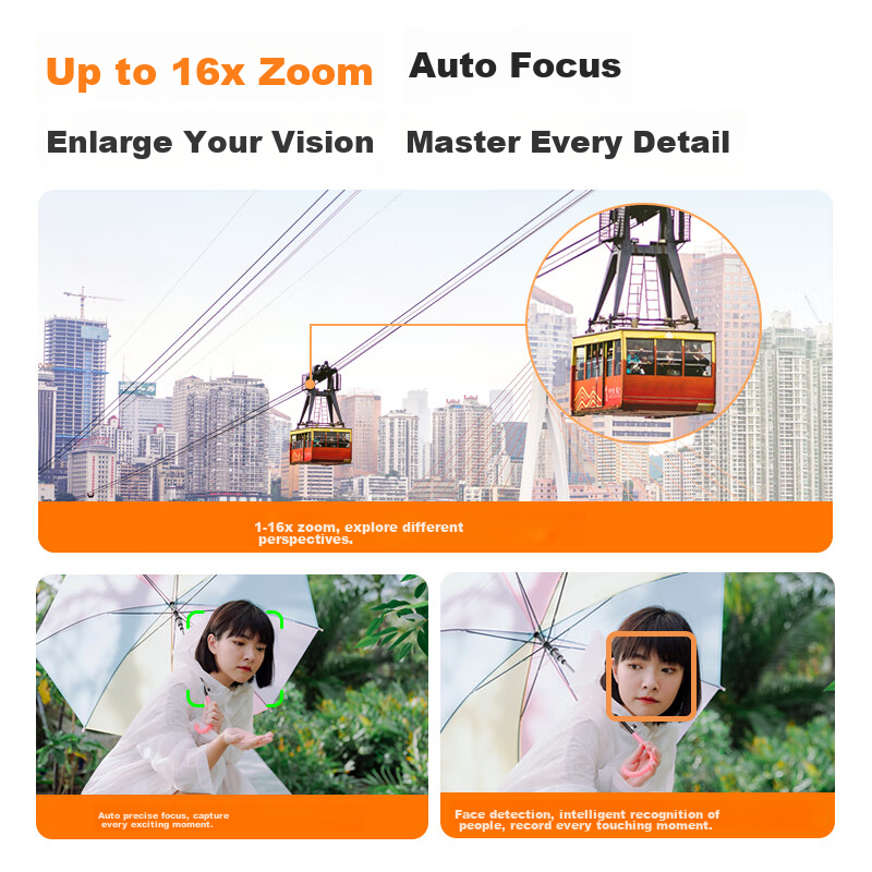 CAIZU Dual-Camera 6400W High-Definition Mirrorless Camera, Entry-Level Student S...