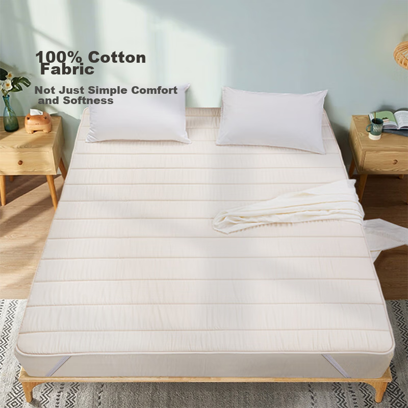 Fuanna Mattress, Pure Cotton High-Elastic Support Tatami Mat, Foldable Protectiv...