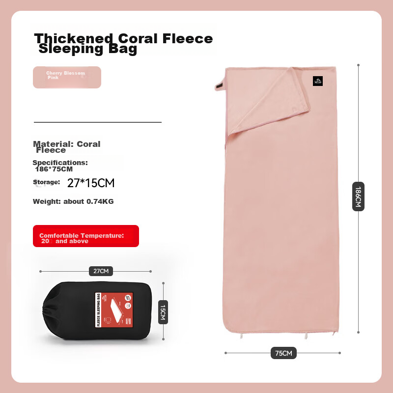 Pelliot Outdoor Sleeping Bag, Autumn And Winter Adult Camping, Dirt-Proof Fleece...