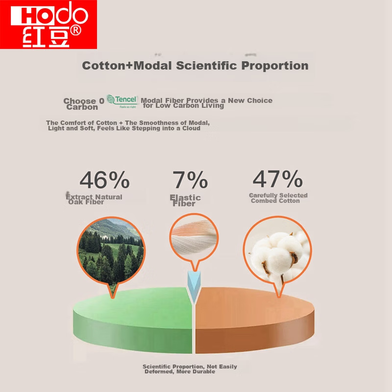 Hongdou Men's Underwear, Solid Color Cotton Round Neck Autumn Top And Pants, Thi...