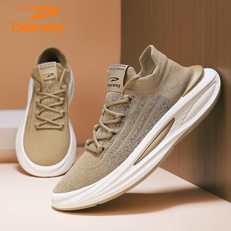 DEERWAY Men's Shoes 2025 Summer Dad Shoes Men's Thick-soled Breathable Fashion S...